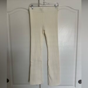 Target Future Collective Cream Ribbed Pants Leggings EUC Like-New